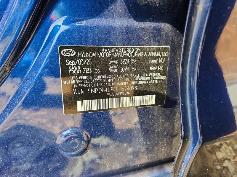 2020 Hyundai Elantra მანქანა იყიდება აუქციონზე, vin: 5NPD84LF4LH624098, აუქციონის ნომერი: 61293726