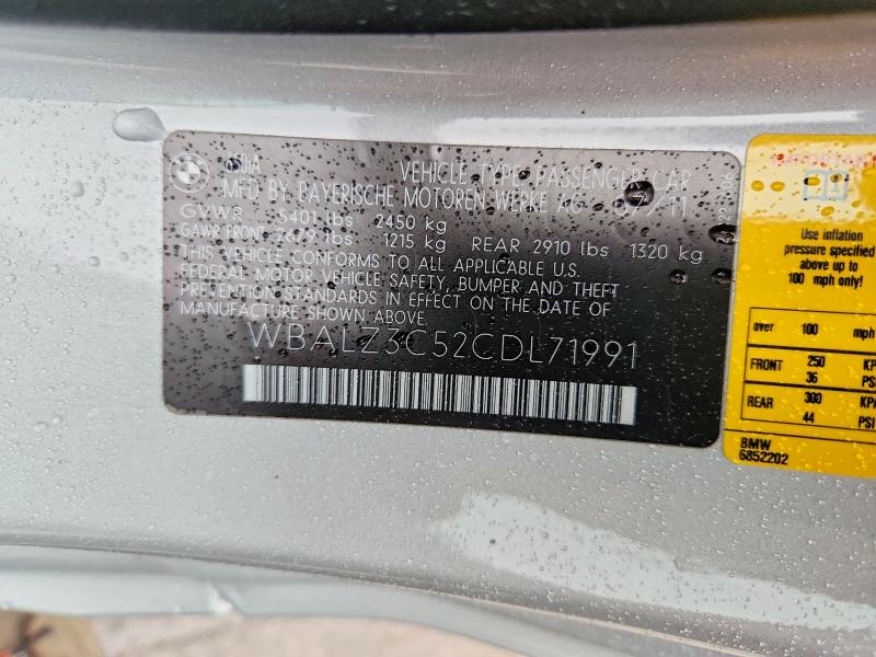 Продажа на аукционе авто 2012 Bmw 650, vin: WBALZ3C52CDL71991, номер лота: 62969656