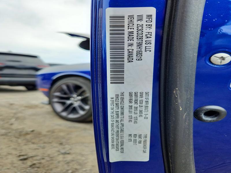 Продажа на аукционе авто 2022 Dodge Challenger, vin: 2C3CDZBT9NH168319, номер лота: 60417106