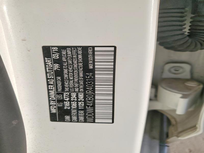 Aukcja sprzedaży 2018 Mercedes-benz C, vin: WDDWF4KB0JR403154, numer aukcji: 63249246