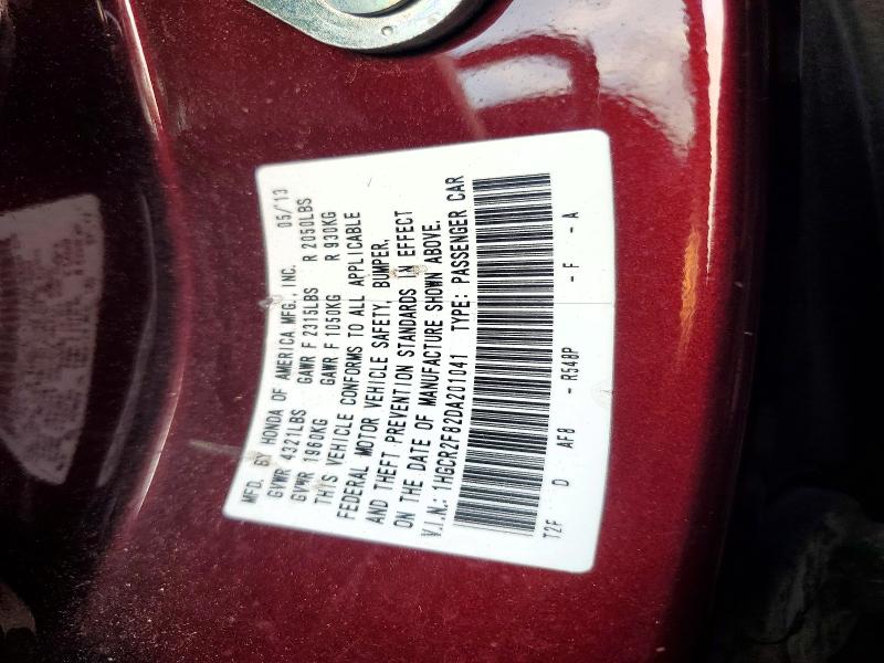 Продаж на аукціоні авто 2013 Honda Accord, vin: 1HGCR2F82DA201041, номер лоту: 58606686