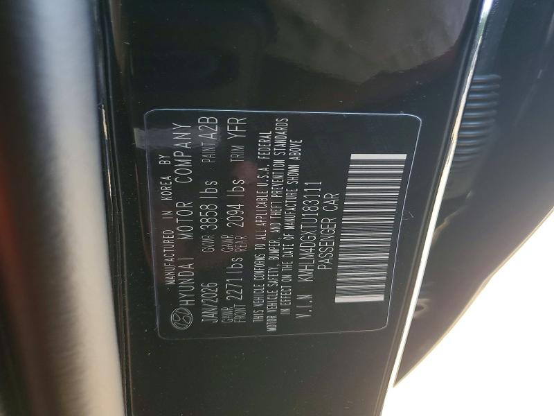 60554266 :رقم المزاد ، KMHLM4DGXTU183111 vin ، 2026 Hyundai Elantra مزاد بيع