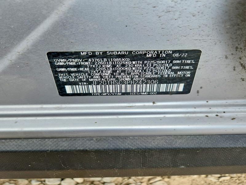 Продаж на аукціоні авто 2023 Subaru Crosstrek, vin: JF2GTHSC3PH242306, номер лоту: 60027996