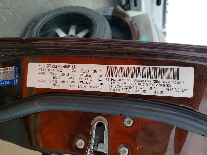 Продажа на аукционе авто 2013 Ram 1500, vin: 1C6RR7LTXDS614714, номер лота: 60634626