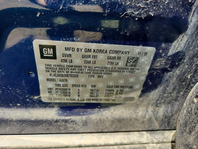Продажа на аукционе авто 2019 Buick Encore, vin: KL4CJASB2KB793320, номер лота: 59916566