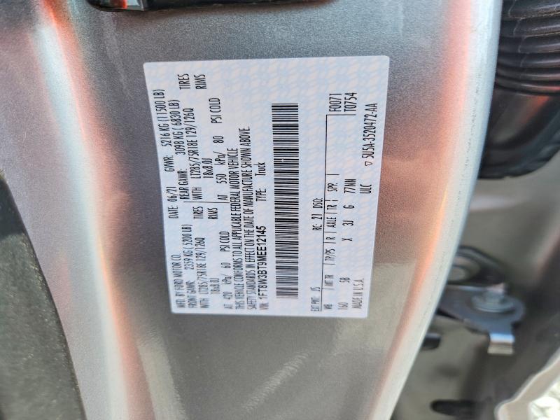 2021 Ford F350 მანქანა იყიდება აუქციონზე, vin: 1FT8W3BT9MEE12145, აუქციონის ნომერი: 59600396