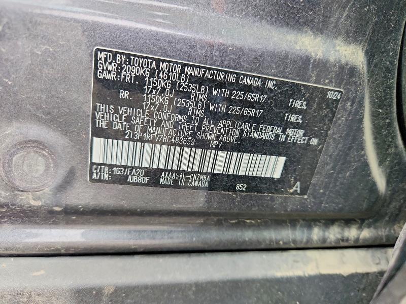 62108676 :رقم المزاد ، 2T3P1RFV7RC483659 vin ، 2024 Toyota Rav4 مزاد بيع