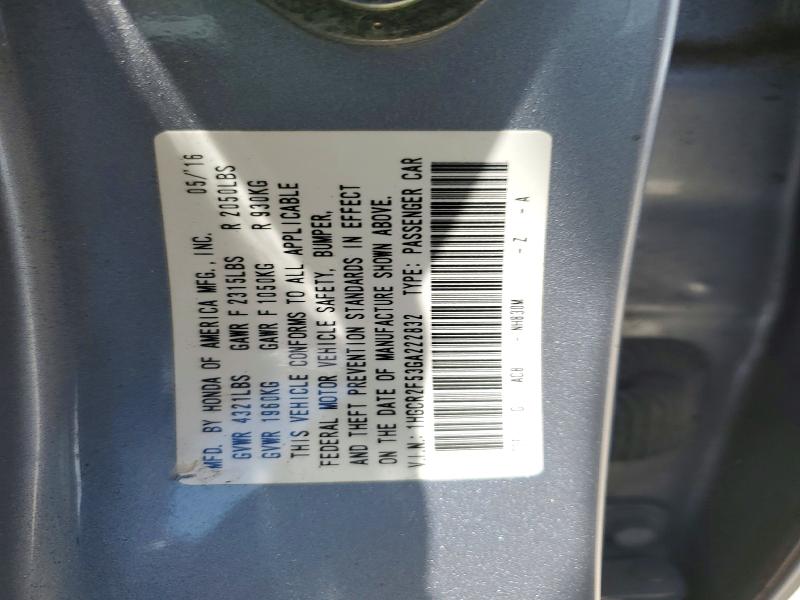 Продажа на аукционе авто 2016 Honda Accord, vin: 1HGCR2F53GA222832, номер лота: 62875256