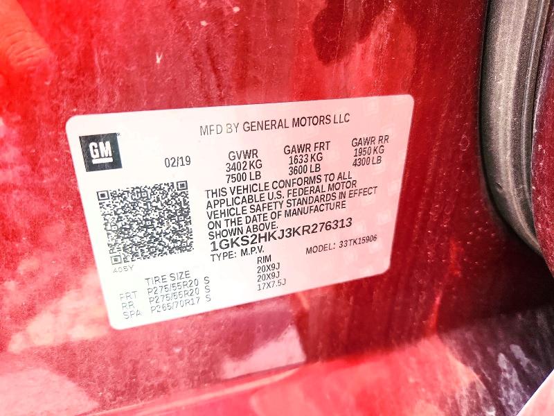 Aukcja sprzedaży 2019 Gmc Yukon Xl, vin: 1GKS2HKJ3KR276313, numer aukcji: 60164026