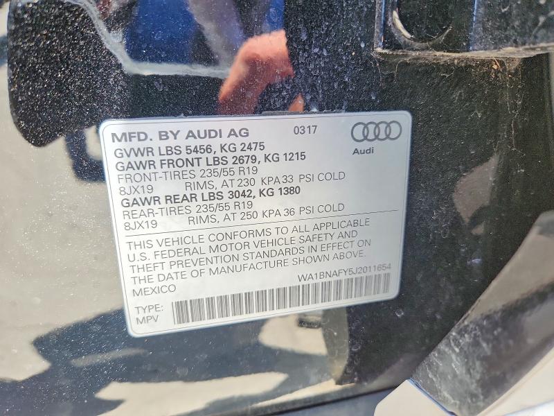 Aukcja sprzedaży 2018 Audi Q5, vin: WA1BNAFY5J2011654, numer aukcji: 61923516