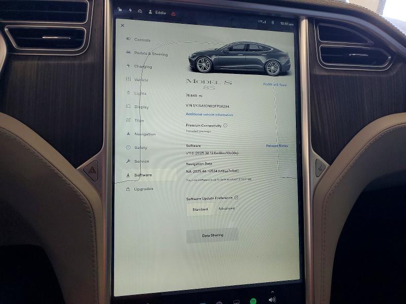 59716756 :رقم المزاد ، 5YJSA1CN8DFP26294 vin ، 2013 Tesla Model S مزاد بيع