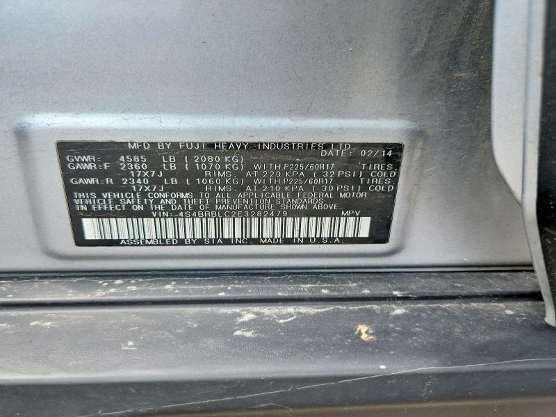 Продаж на аукціоні авто 2014 Subaru Outback, vin: 4S4BRBLC2E3282479, номер лоту: 60837986