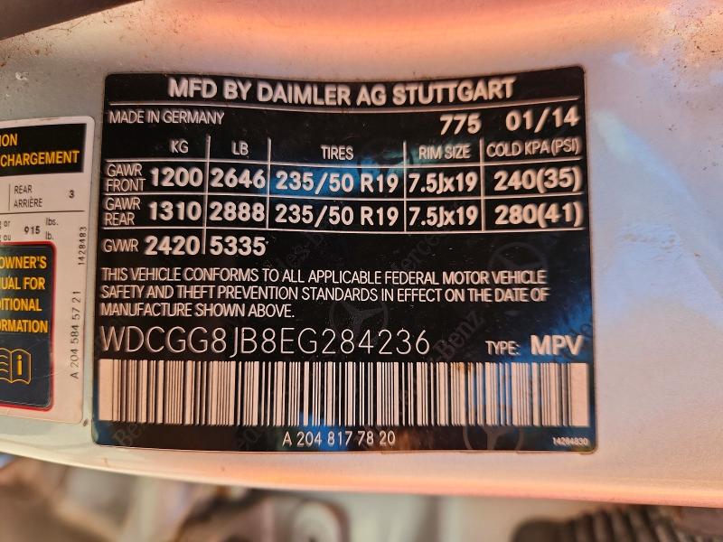 Продаж на аукціоні авто 2014 Mercedes-benz Glk, vin: WDCGG8JB8EG284236, номер лоту: 61716936