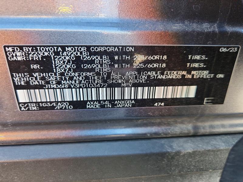 Продаж на аукціоні авто 2023 Toyota Rav4, vin: JTMD6RFV3PD103472, номер лоту: 63422006