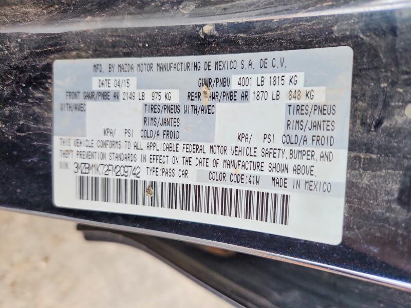 Продажа на аукционе авто 2015 Mazda 3, vin: 3MZBM1K72FM209742, номер лота: 62934816