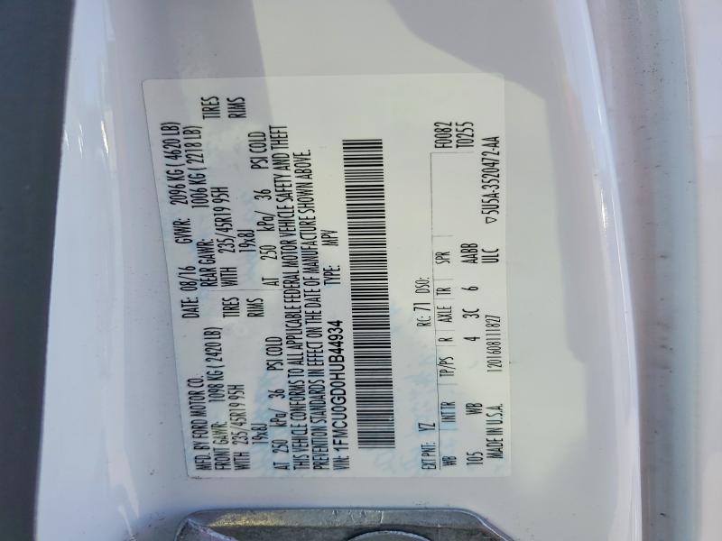 Aukcja sprzedaży 2017 Ford Escape, vin: 1FMCU0GD0HUB44934, numer aukcji: 60840736