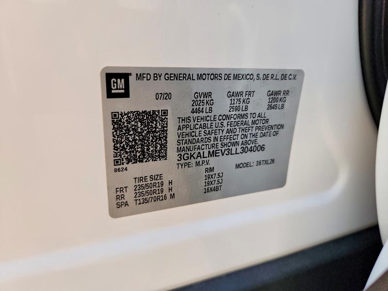 59859436 :رقم المزاد ، 3GKALMEV3LL304006 vin ، 2020 Gmc Terrain مزاد بيع