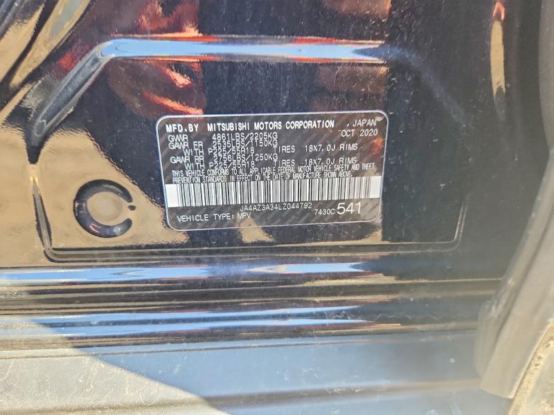 Aukcja sprzedaży 2020 Mitsubishi Outlander, vin: JA4AZ3A34LZ044792, numer aukcji: 59669406