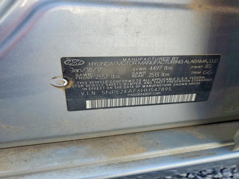 Продаж на аукціоні авто 2017 Hyundai Sonata, vin: 5NPE24AF6HH547895, номер лоту: 60828556