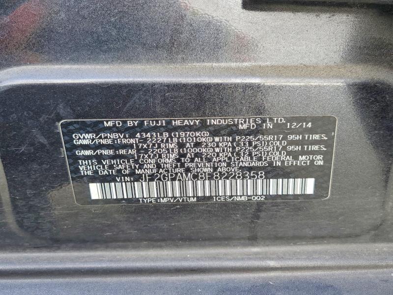 Продажа на аукционе авто 2015 Subaru Xv Crosstrek, vin: JF2GPAMC8F8228358, номер лота: 62839126