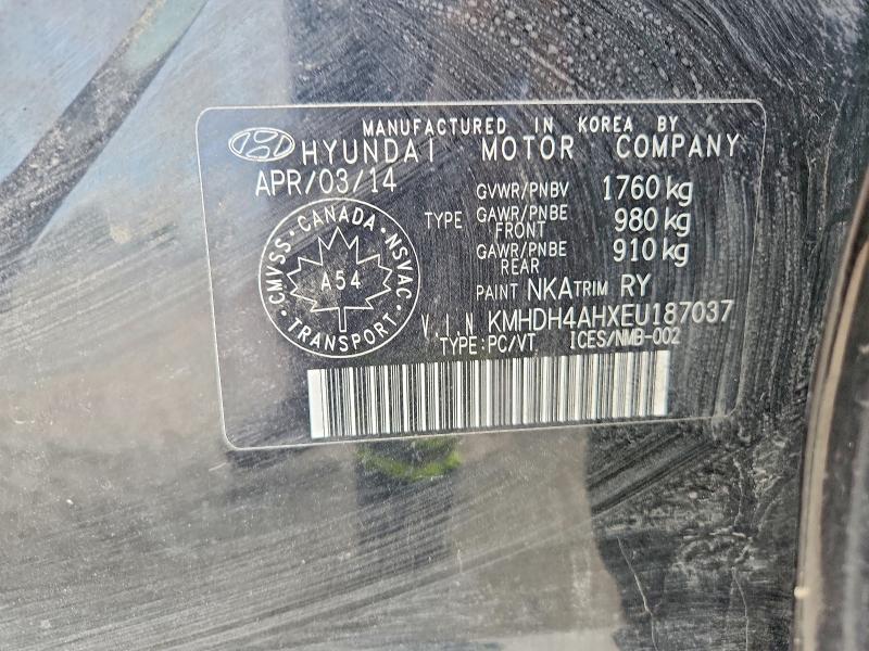 2014 Hyundai Elantra მანქანა იყიდება აუქციონზე, vin: KMHDH4AHXEU187037, აუქციონის ნომერი: 59320836
