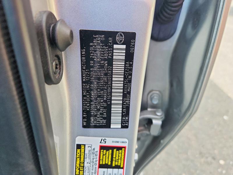 Продажа на аукционе авто 2022 Toyota Camry, vin: 4T1G11BK5NU055832, номер лота: 62297126