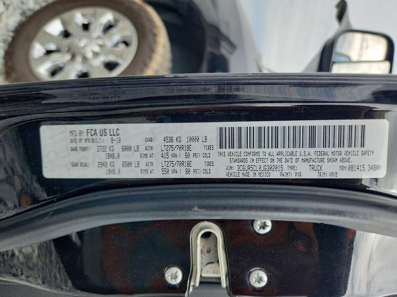 Aukcja sprzedaży 2018 Ram 2500, vin: 3C6UR5CL0JG302015, numer aukcji: 60485216