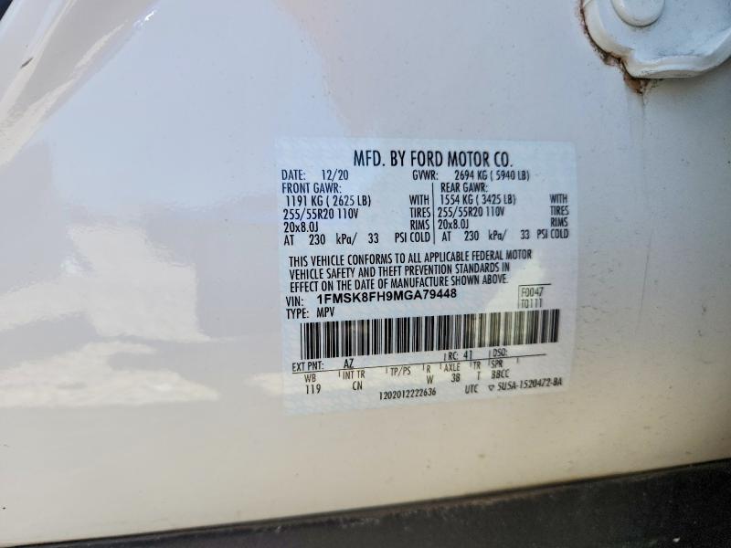 Продажа на аукционе авто 2021 Ford Explorer, vin: 1FMSK8FH9MGA79448, номер лота: 85635435
