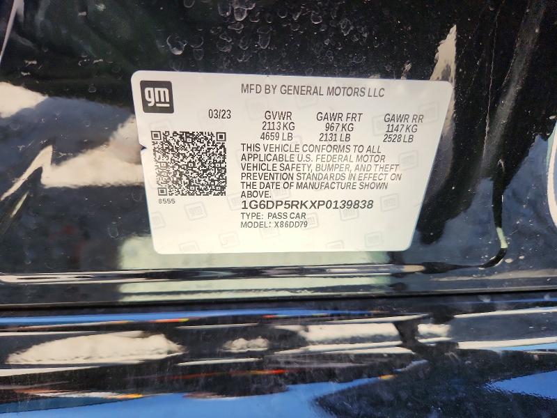 63363266 :رقم المزاد ، 1G6DP5RKXP0139838 vin ، 2023 Cadillac Ct5 مزاد بيع