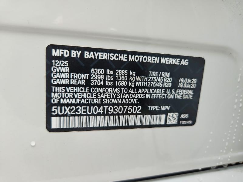 Продаж на аукціоні авто 2026 Bmw X5, vin: 5UX23EU04T9307502, номер лоту: 63347586