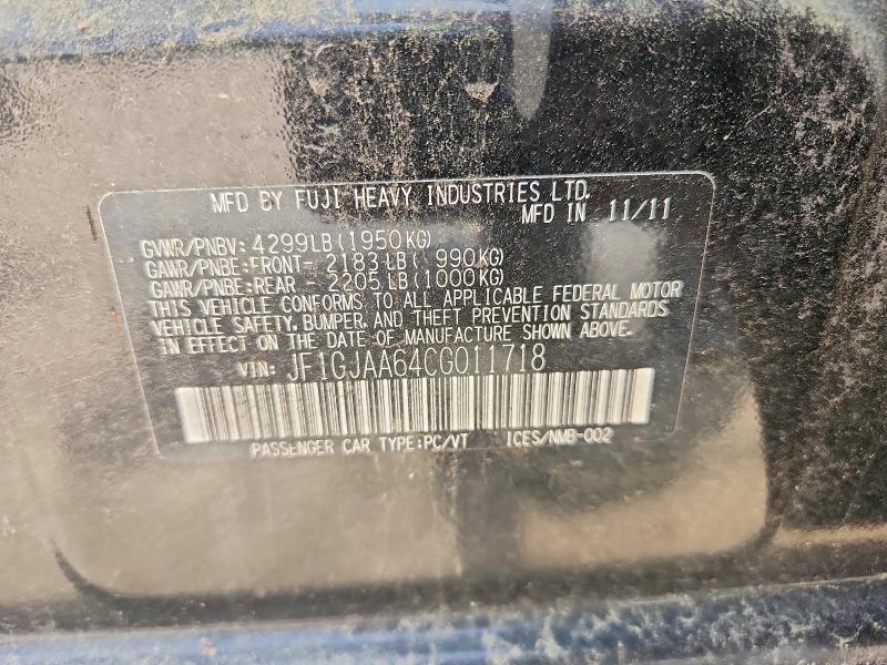 Aukcja sprzedaży 2012 Subaru Impreza, vin: JF1GJAA64CG011718, numer aukcji: 61128846