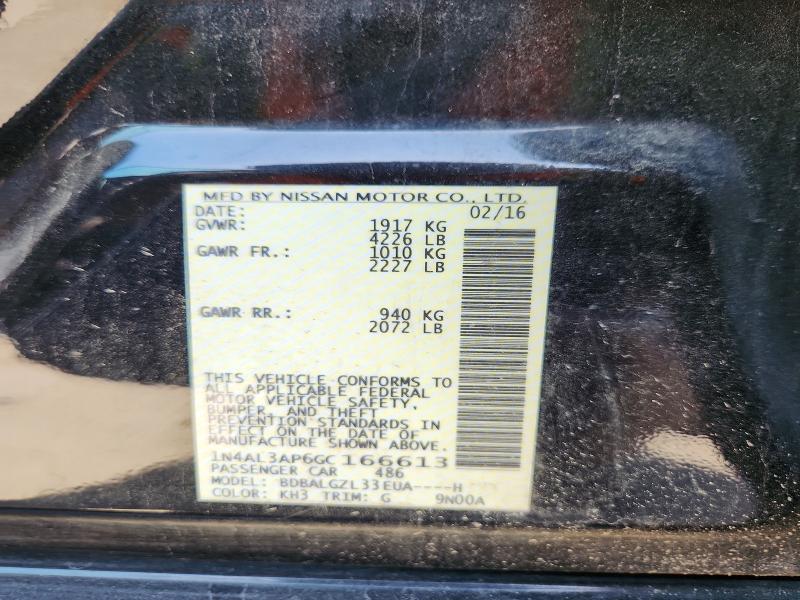 Продажа на аукционе авто 2016 Nissan Altima, vin: 1N4AL3AP6GC166613, номер лота: 60062996