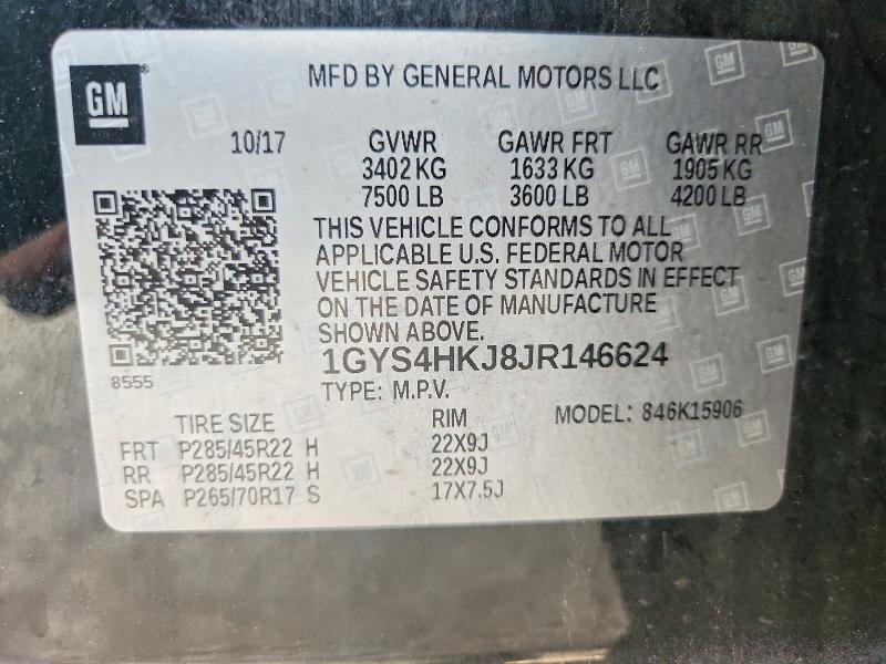 Продажа на аукционе авто 2018 Cadillac Escalade, vin: 1GYS4HKJ8JR146624, номер лота: 58906146