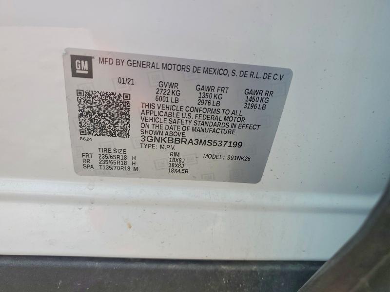 Продажа на аукционе авто 2021 Chevrolet Blazer, vin: 3GNKBBRA3MS537199, номер лота: 59999796