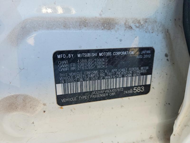Aukcja sprzedaży 2013 Mitsubishi Lancer, vin: JA32V6FV6DU007872, numer aukcji: 61606766