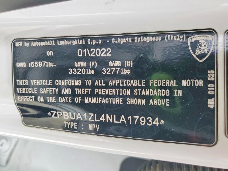Aukcja sprzedaży 2022 Lamborghini Urus, vin: ZPBUA1ZL4NLA17934, numer aukcji: 61428396