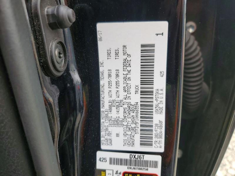 Aukcja sprzedaży 2017 Toyota Tundra, vin: 5TFDY5F1XHX665594, numer aukcji: 58569076