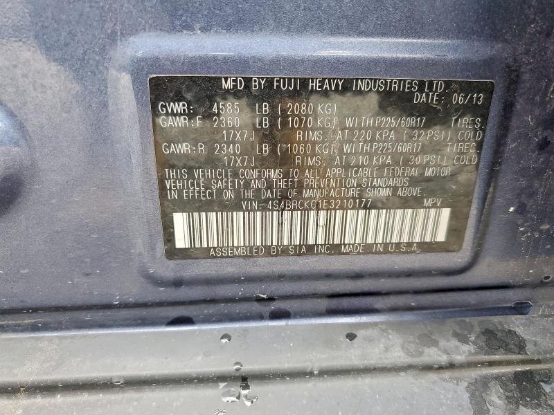 Продажа на аукционе авто 2014 Subaru Outback, vin: 4S4BRCKC1E3210177, номер лота: 60216096