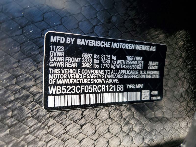 Продажа на аукционе авто 2024 Bmw Ix, vin: WB523CF05RCR12168, номер лота: 62787736