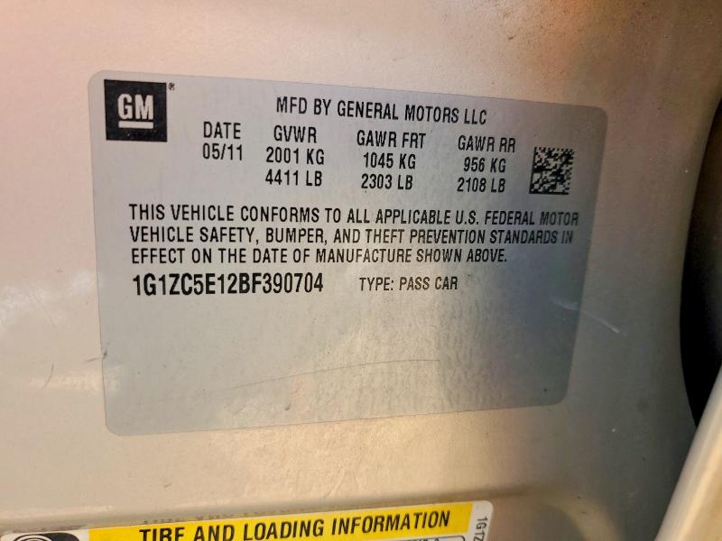 Продаж на аукціоні авто 2011 Chevrolet Malibu, vin: 1G1ZC5E12BF390704, номер лоту: 63126236
