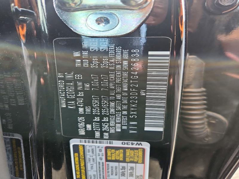 61048436 :رقم المزاد ، 5XYK23DF2TG426838 vin ، 2026 Kia Sportage مزاد بيع
