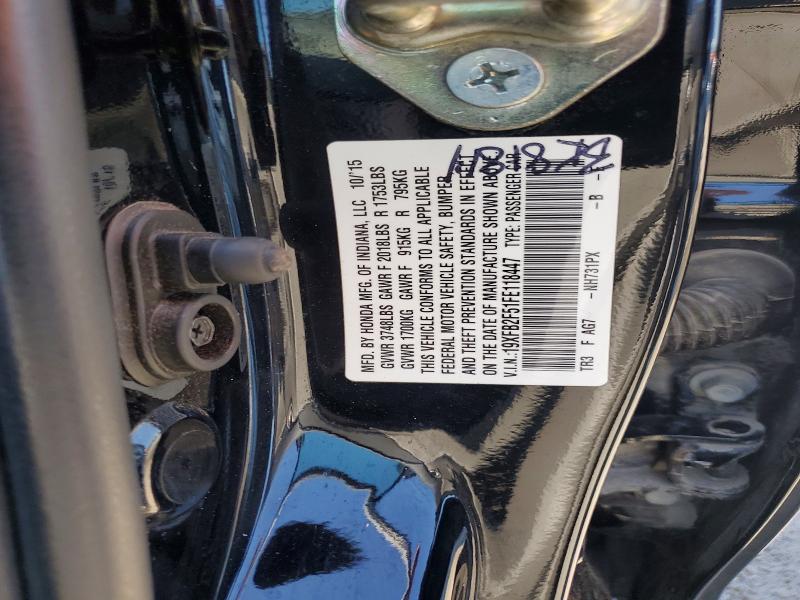 59395546 :رقم المزاد ، 19XFB2F51FE118447 vin ، 2015 Honda Civic مزاد بيع