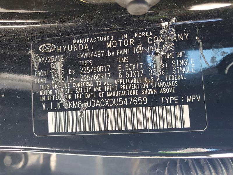 Продаж на аукціоні авто 2013 Hyundai Tucson, vin: KM8JU3ACXDU547659, номер лоту: 59628676
