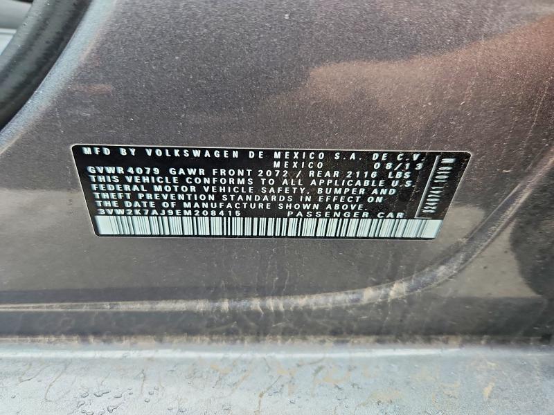 Продаж на аукціоні авто 2014 Volkswagen Jetta, vin: 3VW2K7AJ9EM208415, номер лоту: 61913766
