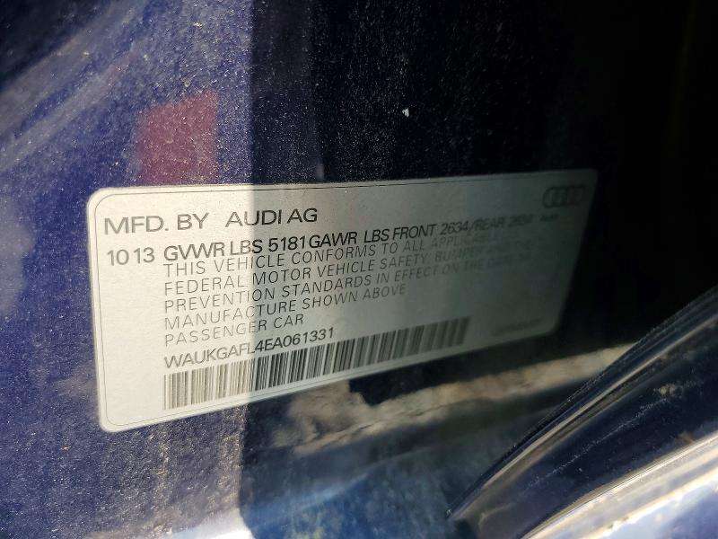 Продажа на аукционе авто 2014 Audi S4, vin: WAUKGAFL4EA061331, номер лота: 61167886