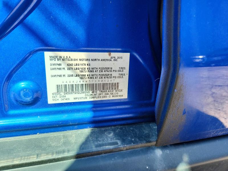 Продажа на аукционе авто 2015 Mitsubishi Rvr, vin: 4A4AJ4AW5FE606247, номер лота: 61117306
