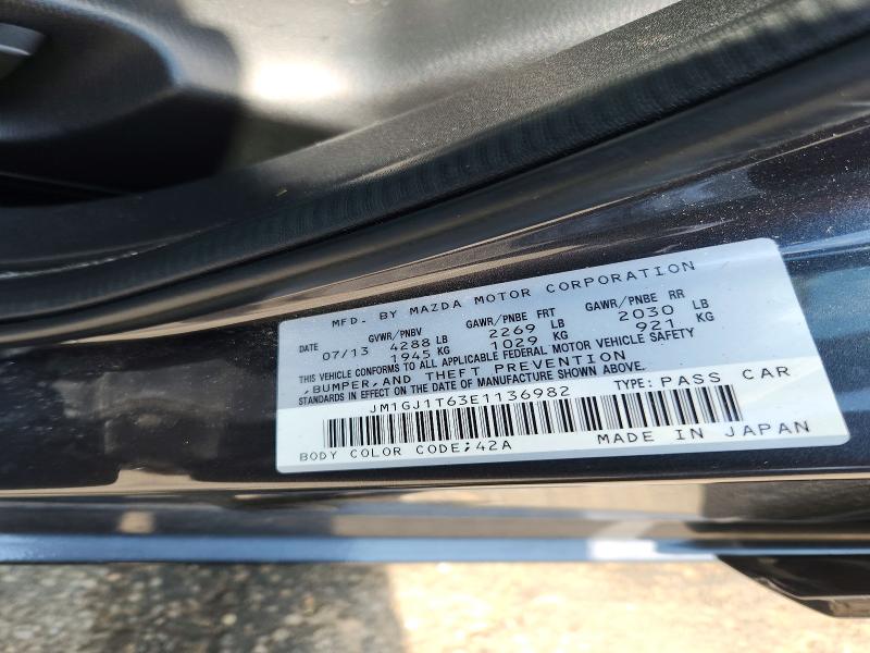 61884196 :رقم المزاد ، JM1GJ1T63E1136982 vin ، 2014 Mazda 6 مزاد بيع