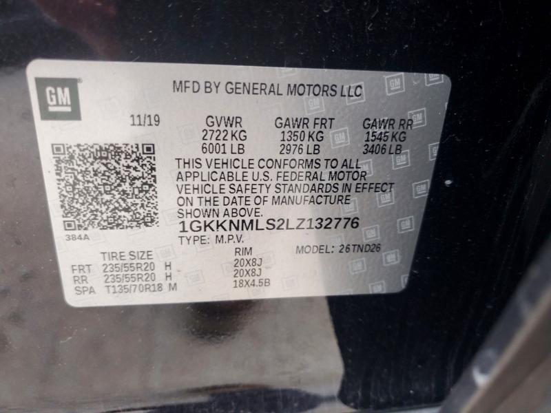 2020 Gmc Acadia მანქანა იყიდება აუქციონზე, vin: 1GKKNMLS2LZ132776, აუქციონის ნომერი: 60420846