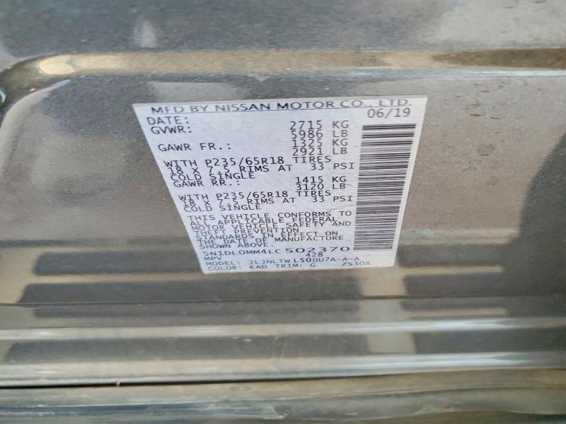 Продаж на аукціоні авто 2020 Infiniti Qx60, vin: 5N1DL0MM4LC502370, номер лоту: 62267436