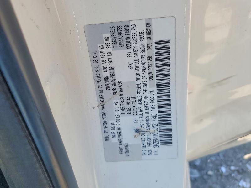 Aukcja sprzedaży 2018 Mazda 3, vin: 3MZBN1M35JM217740, numer aukcji: 60713736